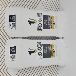 2 AXE Anti Marks White Label‎ Gold Antiperspirant Deodorant Stick HTF NEW